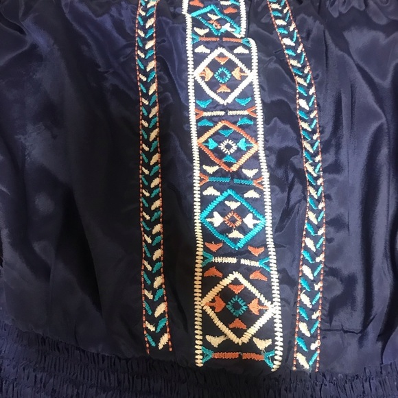 Vintage Navy Romper w/ Embroidered Detail by Angie - Picture 3 of 4